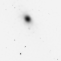 Restaurierter Bildausschnitt der Spiralgalaxy M31  mit iterativem pixonenbasiertem Ansatz unter Einbeziehung der sensitometrischen Eigenschaften der Filmemulsion